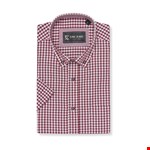 Kam S/S Classic Gingham Check Shirt - red